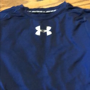 Blue long sleeve fitted cold gear UA shirt